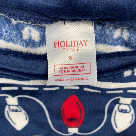 Boys‎ pajama set 7/8 Christmas Print Holidays Time - Picture 5 of 6